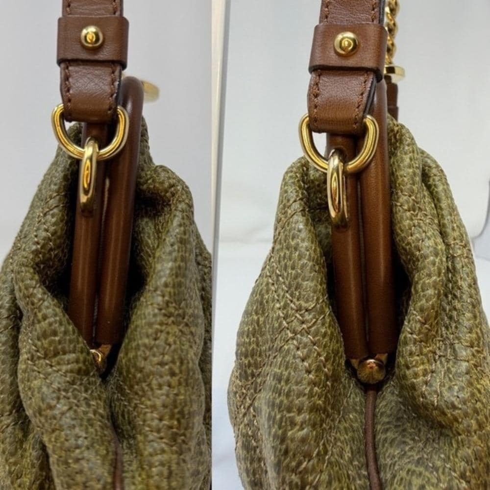 Marc Jacobs Vintage Moss Green Quilted Leather Python Little Stam Bag - Picture 13 of 17